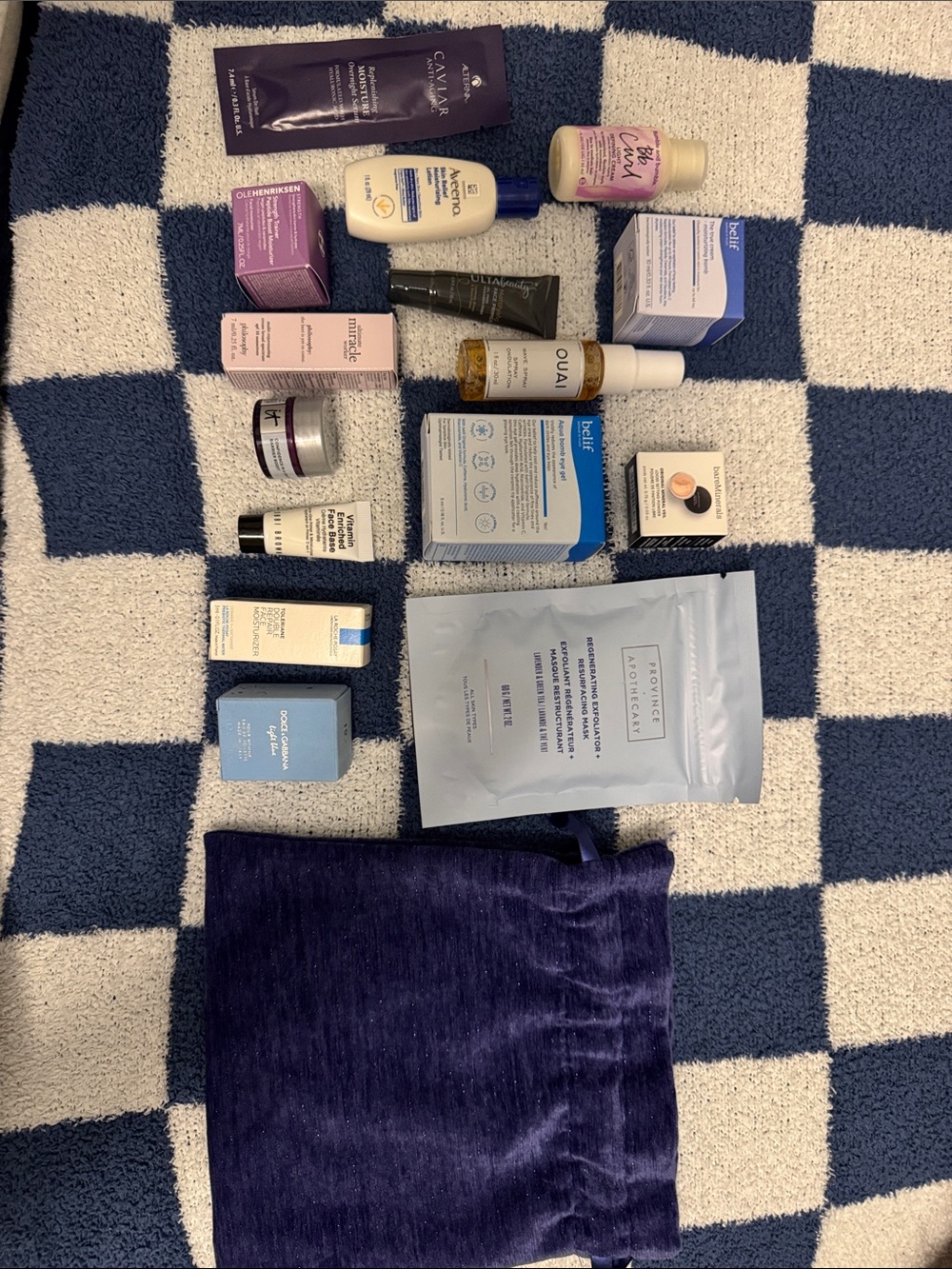 15 Piece Purple Beauty Bag